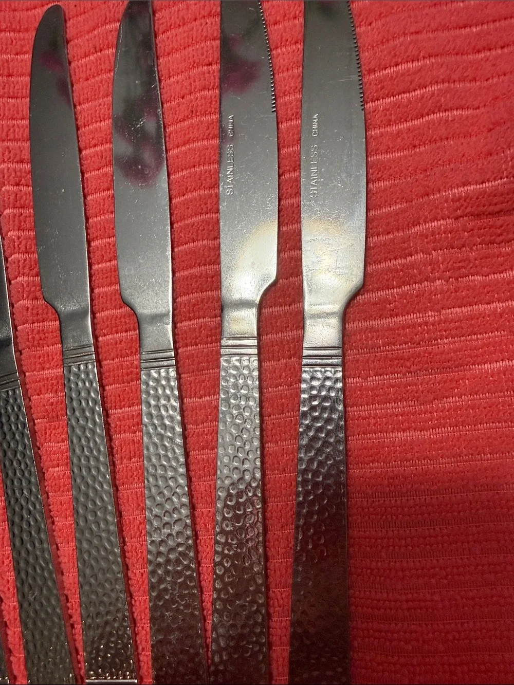 Set of 8 Men's Matte Stainless Steel Utility Knives